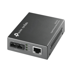 Convertidor Fibra Óptica Monomodo / 1 Puerto RJ45 10/100/1000 Mbps / Puerto Fibra Óptica SC 1000 Mbps / Hasta 20 Km / Plug and Play