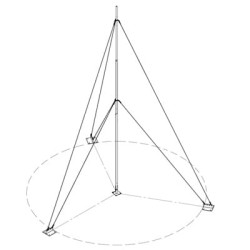 Kit con Mástil Telescópico de 12 m con Accesorios de Instalación (No incluye retenida). 