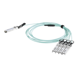 Cable AOC QSFP+ de 40 Gbps a 4x 10 Gbps / Cable de fibra óptica Activo / Longitud: 2 metros 