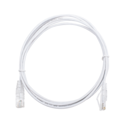 Cable de Parcheo Slim UTP Cat6 - 2 m Blanco Diámetro Reducido (28 AWG)