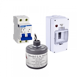 Kit de Centro de Carga Para Corriente Alterna, Breaker de hasta  400 Vca de 40 A con Supresor de Picos Transitorios.