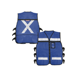 Chaleco Reflejante con 6 Bolsas Externas / 6 Broches ajustables / Talla Extra Grande.