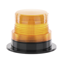 Burbuja Brillante de Larga Vida Útil, con 8 LEDs Color Ambar, Domo Ambar, 110 Vca