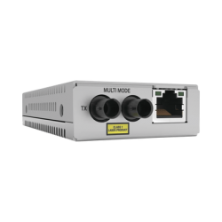 Convertidor de medios Fast Ethernet a fibra óptica, conector ST, multimodo (MMF), distancia hasta 2 km