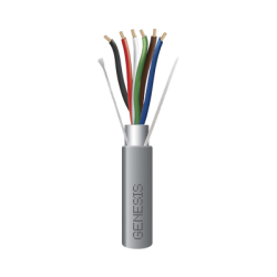 Bobina de 305 Metros de Cable  6 x 22 AWG / Blindado / Plenum de Color Gris / Aplicaciones de Audio, Seguridad y Control