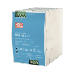 Fuente de Poder Industrial de 480W, salida 48 Vcc, para montaje en riel Din