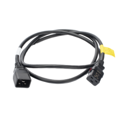 Cable de Alimentación Eléctrica Con Bloqueo de Seguridad, de IEC C19 a IEC C20, 1.8 Metros de Largo, Color Negro, 1 Pieza