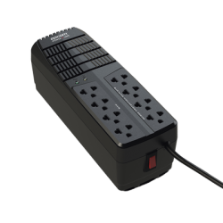 Regulador de Voltaje 2000 VA-1000 W / 4 Contactos con AVR / 4 Contactos con Supresor de Picos / Protección RJ11