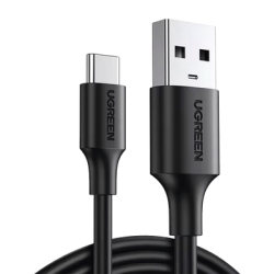 Cable USB-A a USB-C | 2 Metros | Carga y Sincronización de Datos | Carga Rápida 60W | Datos 5 Gbps | QC 3.0/2.0 | FPC | AFC | Protección Integrada | Duradero y Flexible| Caja ABS | Cubierta de TPE | Color Negro.