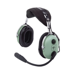 Auriculares de ala fija con atenuación de ruido pasivo para aviación general 