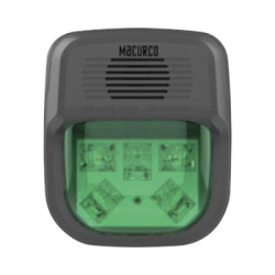 Sirena Estrobo Color Verde Para Paneles y Detectores Macurco