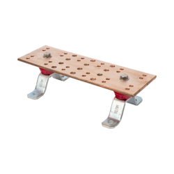 Barra de Unión para Telecomunicaciones (TMGB) de 12 in x 4 in x 1/4 in, Incluye Montaje para Muro y Aisladores, 