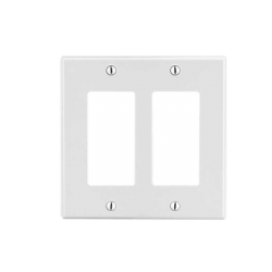 Tapa para Caja Multigang / Contacto Doble / Color Blanco.