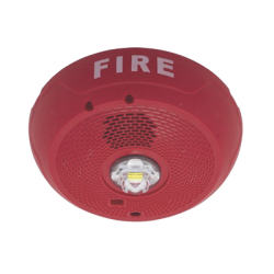 Sirena con Lámpara LED Estroboscópica / Montaje en Techo / Nivel de Candelas Seleccionable / Color Rojo / Nuevo Diseño Moderno y Elegante / Menor Consumo de Corriente 