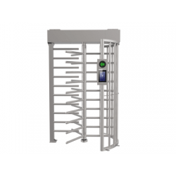 Torniquete SENCILLO (1 Carril) de Cuerpo Completo Bidireccional / Exterior /  Acero Inoxidable SUS304 / 30 Personas por Minuto / Compatible con Reconocimiento Facial (Terminal no Incluida)