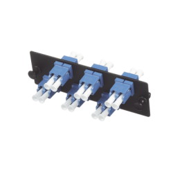 Placa Acopladora de Fibra Óptica FAP, con 6 Conectores LC Duplex (12 Fibras), para Fibra Monomodo OS1/OS2, Color Azul