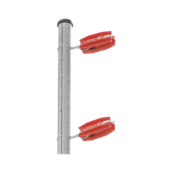 Aislador de color Rojo para postes de esquina de alta Resistencia con Anti UV de uso en cercos eléctricos