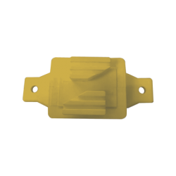 Aislador de Paso color Amarillo reforzado para cercos eléctricos, resistente al clima extremoso