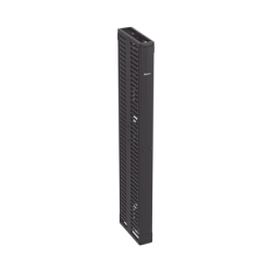 Organizador Vertical PatchRunner™, Doble (Frontal y Posterior), Para Rack Abierto de 45 Unidades, 6in de Ancho, Color Negro