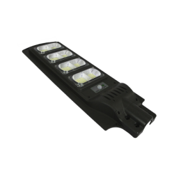 Alumbrado Publico con Panel Solar y Sensor de Movimiento de 160 W/ Luz fría 6 500 K/ Dimensiones 720 x 240 mm / Ángulo de Luz 120°.