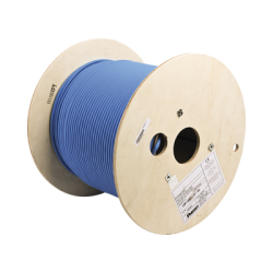 Bobina de Cable Blindado F/UTP de 4 Pares, Cat6A, Soporte de Aplicaciones 10GBase-T, LSZH (Libre de Gases Tóxicos), Color Azul, 305 Metros (1000 Pies)