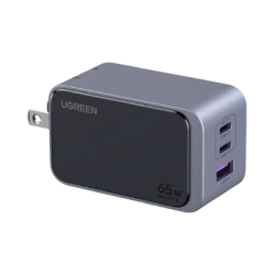 Cargador de 65W serie Nexode S | 3 Puertos de Carga Rápida | 2 USB-C | 1 USB-A | Tecnología GaN II | PD3.0 | QC4.0 | FCP/SCP/AFC/PPS/PPS2.0 | Tecnología de Protección Térmica | Optimiza la Carga | Carcasa Ignifuga.