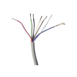 Bobina de Cable 305 Metros: 6 x 18 AWG, Color Blanco, CMR, Para Sistemas de Seguridad y Alarmas