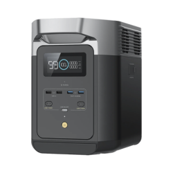 EcoFlow DELTA 2 MAX | Estación de Energía Portátil 2048Wh Litio LFP / 6 AC 2400 W (Max. 3400W) / 2 USB-C 100W / Capacidad para Aumentar Respaldo / Cargador de Coche 10A a 12.6V / Conectividad WiFi y Bluetooth (App) / Carga Solar 1000W