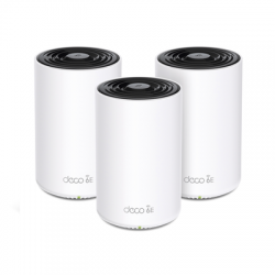 Kit 3 Routers Inalámbricos MESH Interior para Hogar / Doble Banda Wi-Fi 6E AX5400 Mbps / 3 Puerto Gigabit WAN/LAN / 4 Antenas Internas / Administración Mediante la App Deco (iOS, Android) / Protección HomeShield