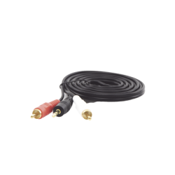 Convertidor 3.5mm Estéreo a 2 RCA Macho 1.83m | para Aplicaciones de Audio | Compatible con Amplificadores VSSL y Epcom ProAudio
