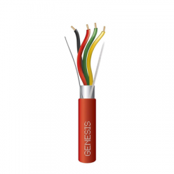 Bobina de 305 Metros de Alambre / 4 x 16 AWG / BLINDADO Plenum / Tipo FPLP / Color Rojo / Para Aplicaciones en Sistemas de Detección de Incendio y Sistemas de Evacuación
