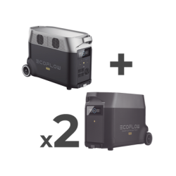 Estación de Energía Portátil DELTA PRO 3600Wh Litio LFP / 5 AC 3600W (7200W Pico) / 2 USB-C 200W / Capacidad para Aumentar Respaldo / Cargador de Coche 10A a 12.6V / Conectividad WiFi y Bluetooth (App) / Carga Solar 1600W Ma