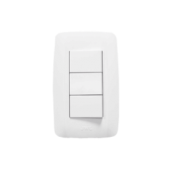 Apagador Escalera Triple de  127 V~60 Hz 10 A/ Color Blanco.