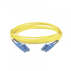 Jumper de Fibra Optica Monomodo 9/125 OS2, LC-LC Duplex, LSZH, Color Amarillo, 3 Metro