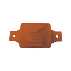 Aislador de Paso color Naranja reforzado para cercos eléctricos, resistente al clima extremoso
