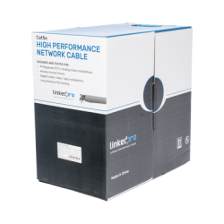 Bobina de cable de 305 m ( 1000 ft ) Cat5e, Aleación de Cobre y Aluminio ( CCA ), color Gris, Uso Interior. 