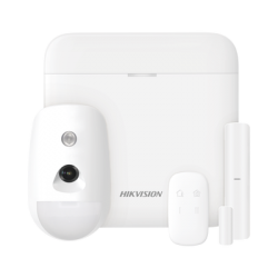 (AX PRO) KIT de Alarma AX PRO con GSM (3G/4G) / Incluye: 1 Hub / 1 Sensor PIR con Cámara / 1 Contacto Magnético / 1 Control Remoto / WiFi / Compatible con Hik-Connect P2P