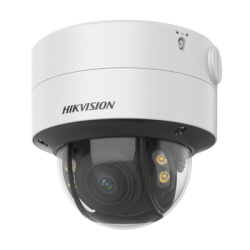Domo IP 4 Megapixel  Lente 2.8 a 12 mm / Imagen a Color 24/7 (ColorVu) / 40 mts Luz Blanca / WDR 130 dB / Exterior IP67 / IK10 / Captura Facial / ACUSENSE / Micro SD / ACUSEARCH