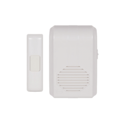 Timbre Inalámbrico Para Puerta Con 10 Tonos, Hasta 150m Linea de Vista, Con Receptor Inalámbrico Incluido, 110Vca 