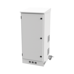 Gabinete de Piso para Exterior con Ventiladores y Termostato con Rack de 19