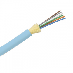 Cable de Fibra Óptica de 6 hilos, Multimodo OM4 50/125 Optimizada, Interior, Tight Buffer 900um, No Conductiva (Dieléctrica), OFNP (Plenum), Precio Por Metro