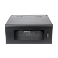 Gabinete de Pared con Puerta de Cristal Templado, 635mm de Profundidad, 4U Rack de 19'', Acero Reforzado