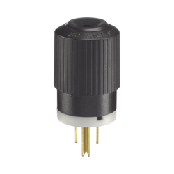 Clavija Negra 15 A 125 V CA 2 Polos 3 Hilos (NEMA 5-15P).  