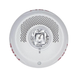 Bocina con Lámpara Estroboscópica, Montaje en Techo, Color Blanco, Nuevo Diseño Moderno y Elegante y Menor Consumo de Corriente