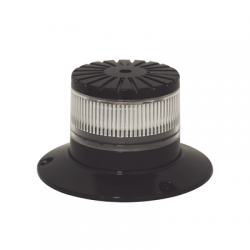 Baliza LED compacta discreta, domo claro, color ambar/claro