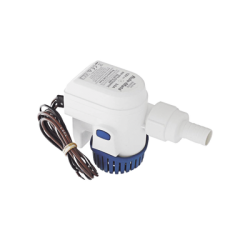 Bomba sumergible de achique automatizada de 800 galones por hora, para conexión de 12 Volts de corriente directa.