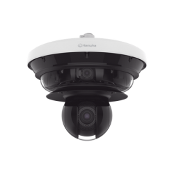 Cámara IP Multisensor 34MP (4 sensores 4K) con lentes motorizados / PTZ 2 MP 40X / Hasta 2 tarjetas MicroSD de 512GB / WDR de hasta 150dB / IP66 / IK10 / autoseguimiento / Inteligencia artificial para eventos