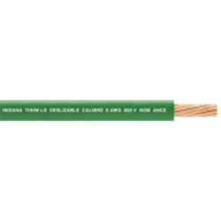 100 Metros / Cable Eléctrico /  8  AWG / Color verde / Cobre suave cableado / Aislamiento de PVC / Auto extinguible