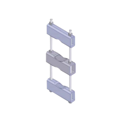 Herraje Sencillo de Montaje para Antena o Mástil con diámetros de 5 pulg. (8.89-14.13 cm.).