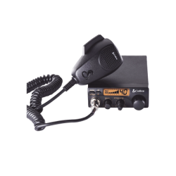 Radio móvil en banda CB de 40 canales en modulación AM con pantalla monocromática y función de PA 